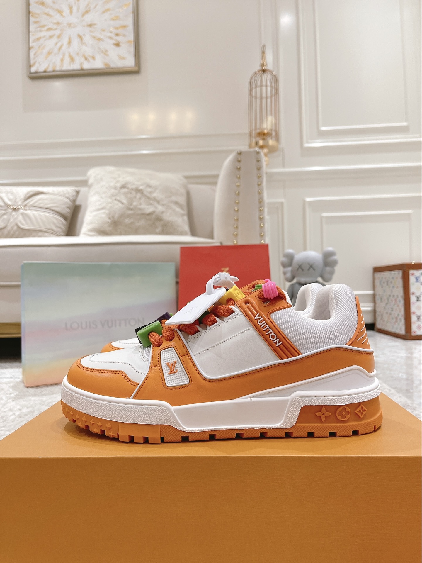 Louis Vuitton couple models DIY buckle sneakers sneakers