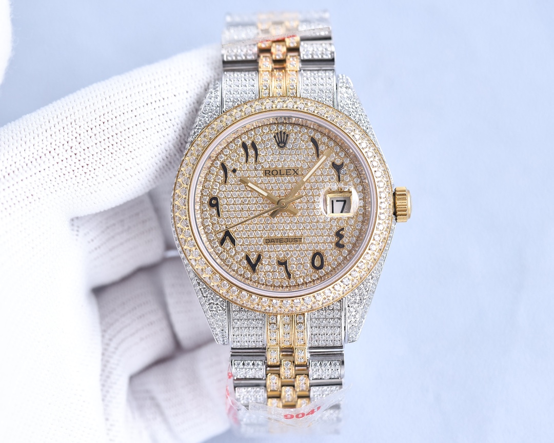 Rolex full diamond local luxury version 18k nanotechnology