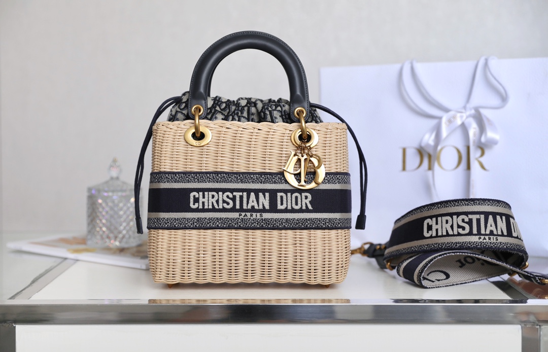 Dior Wicker Basket Bag