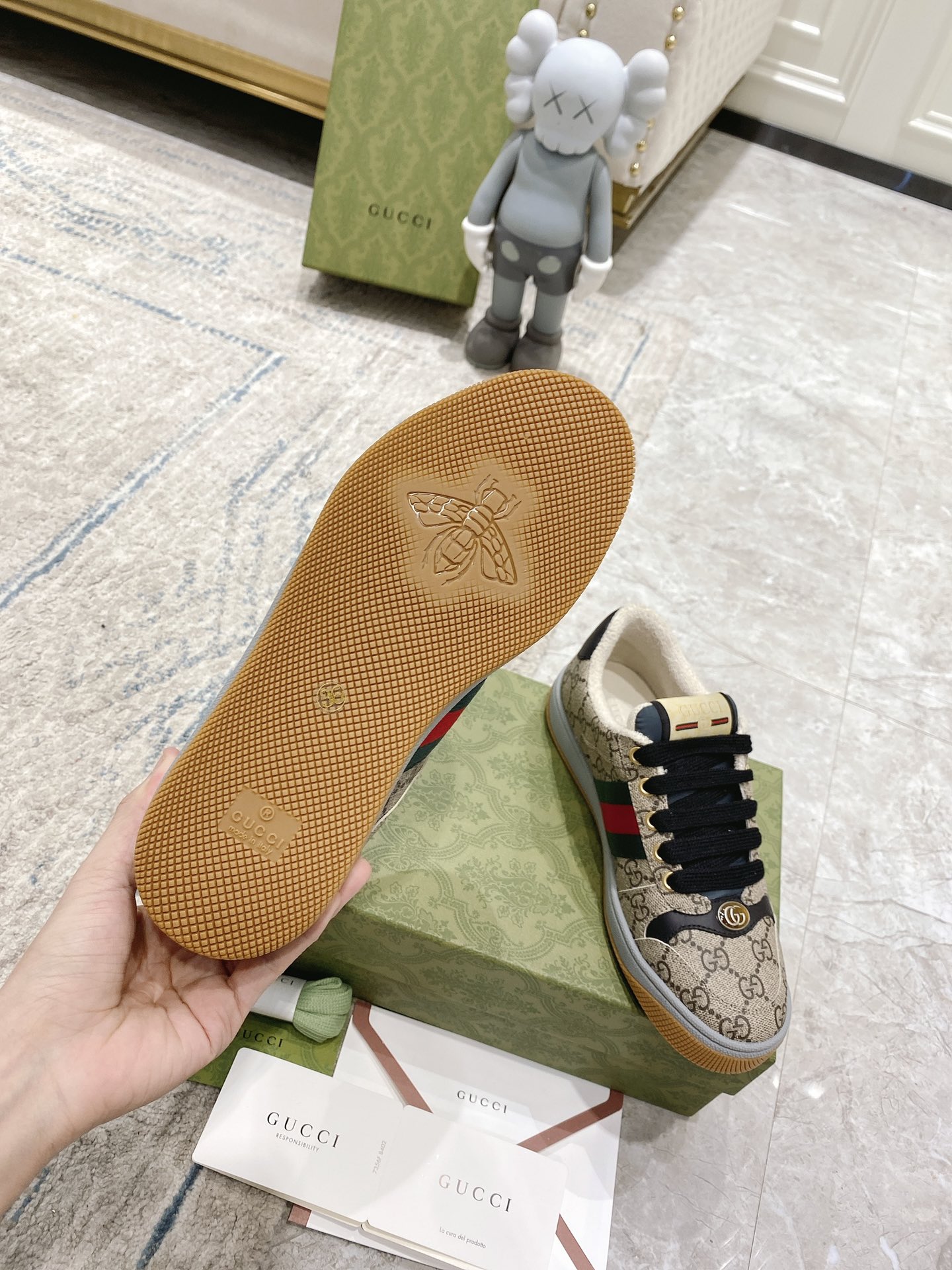 Gucci new upgraded small dirty shoes couple models