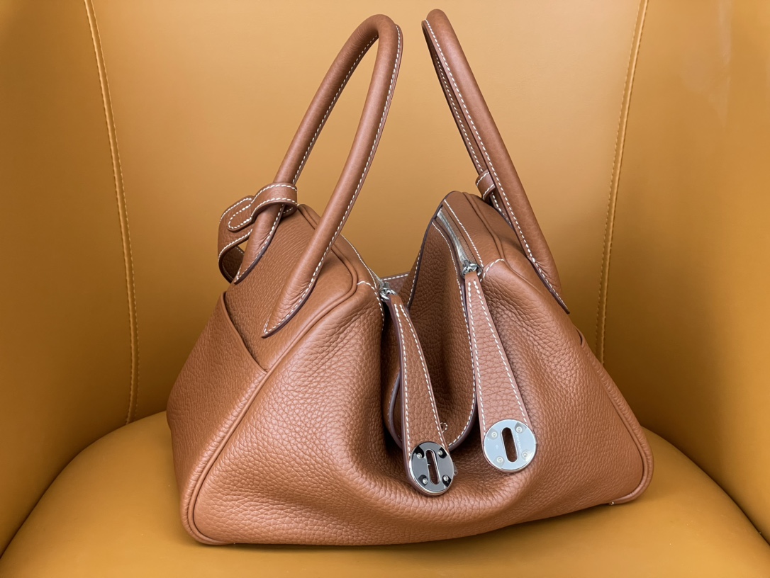 Lindy26 gold brown tc leather silver buckle