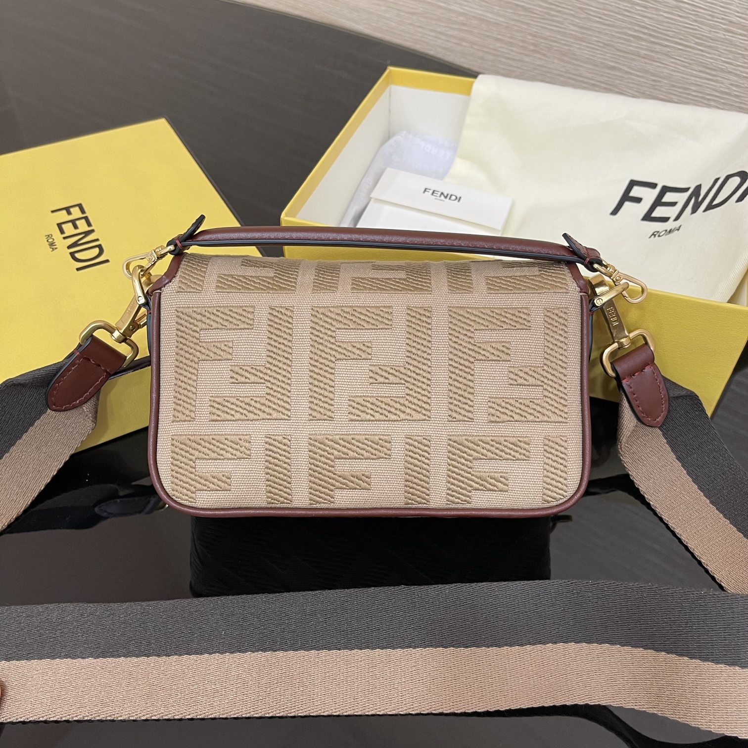 FENDI Small 2020 Latest Baguette Denim F Logo Collection