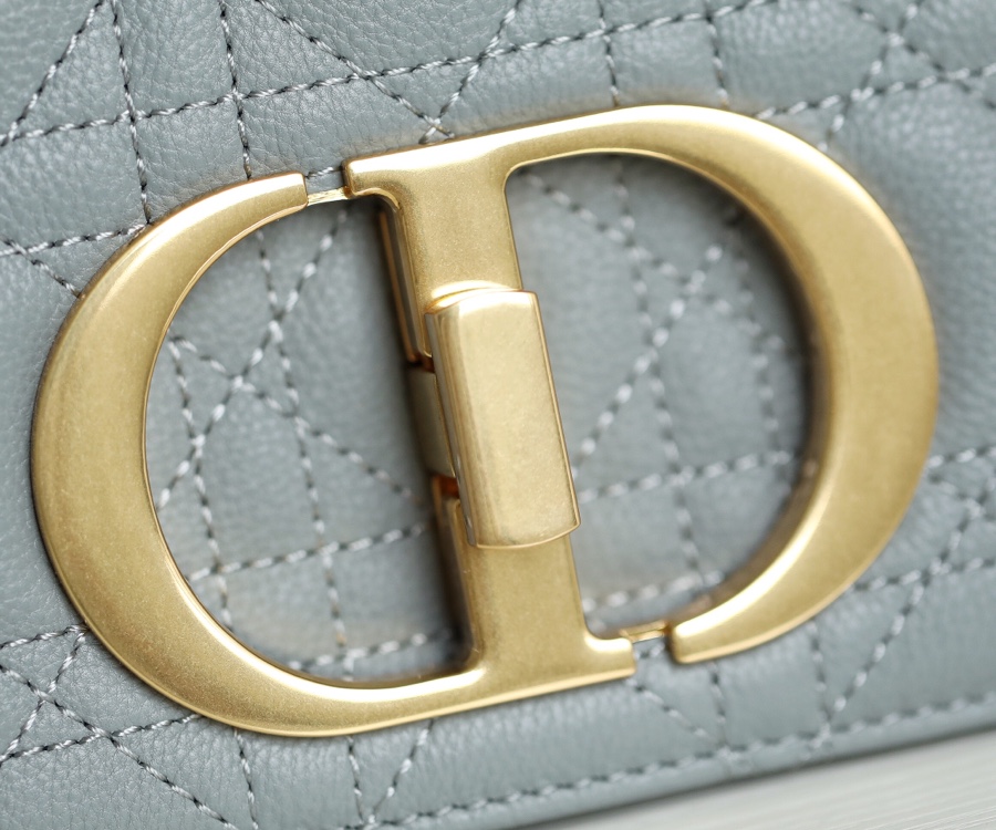 DlOR CARO】Grey soft cow leather rattan check DR- 091