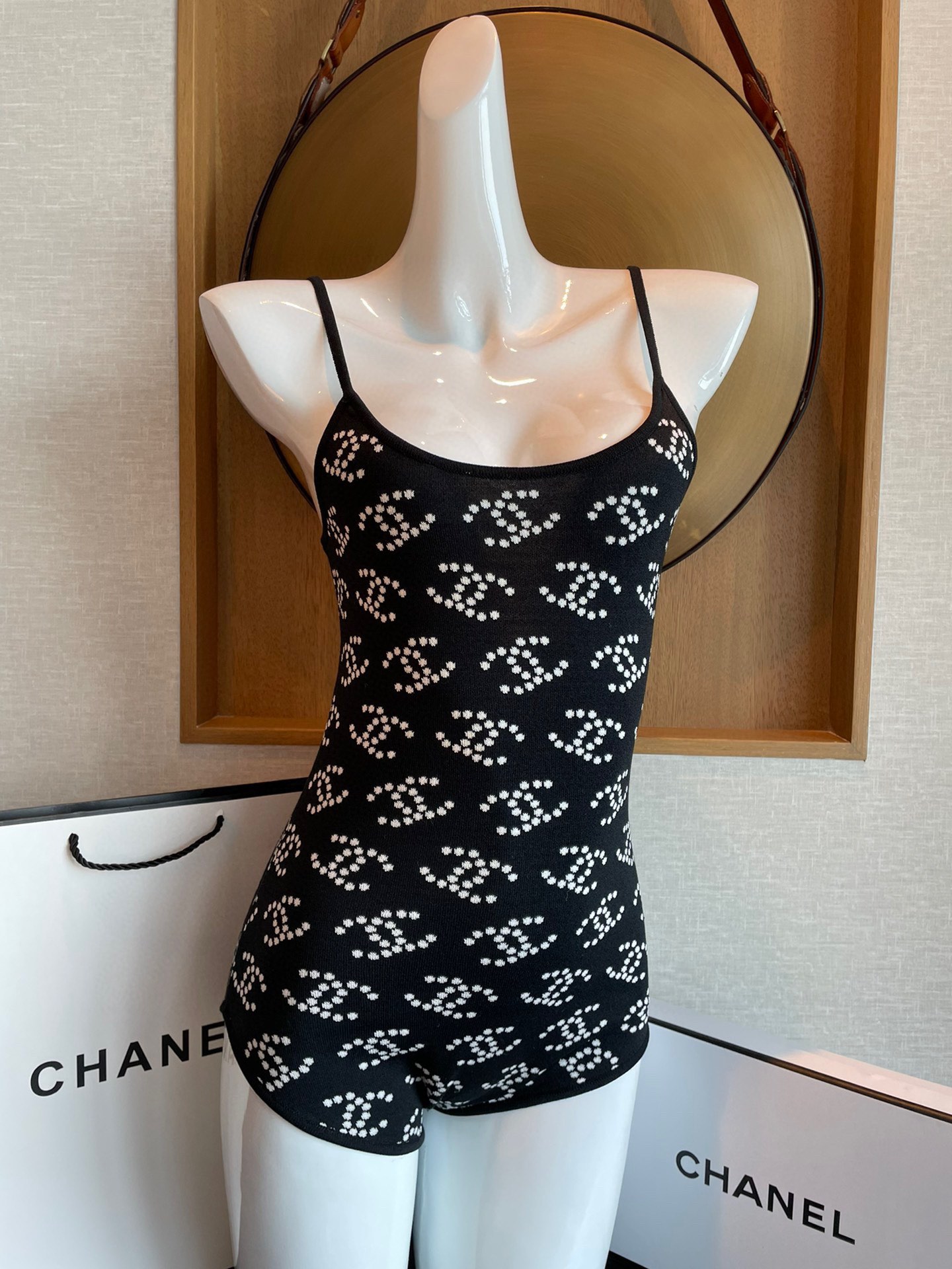 Chanel new imported knitted swimsuit