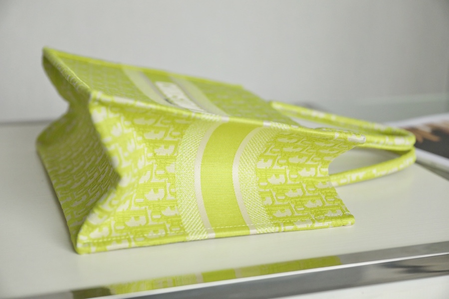 DIOR TOTE Oblique Fluorescent Green
