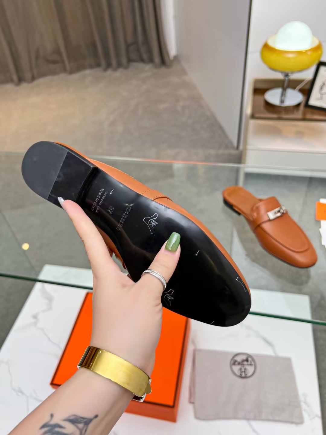 Hermes early spring new slippers