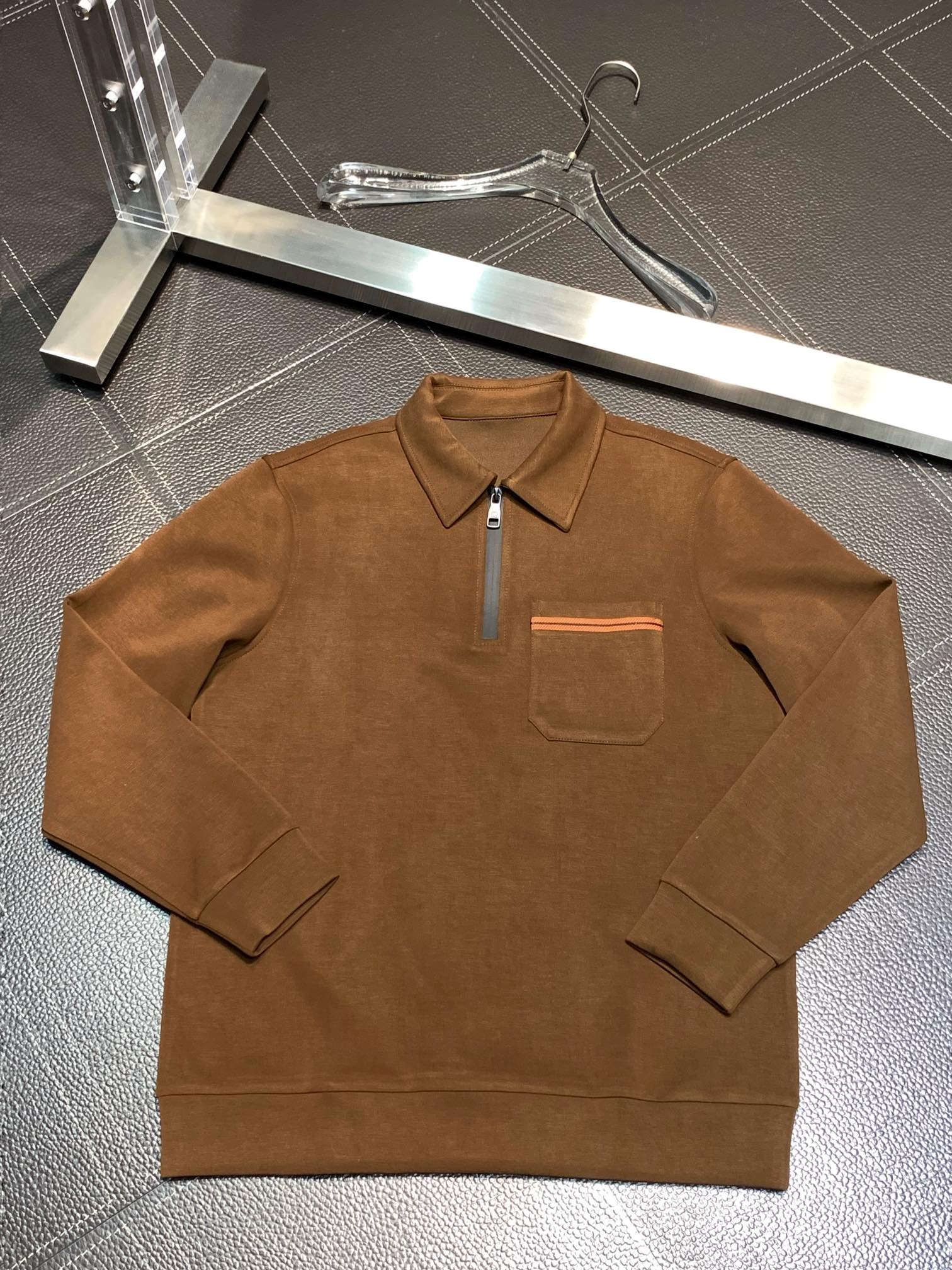 Zegna lapel casual sweatshirt