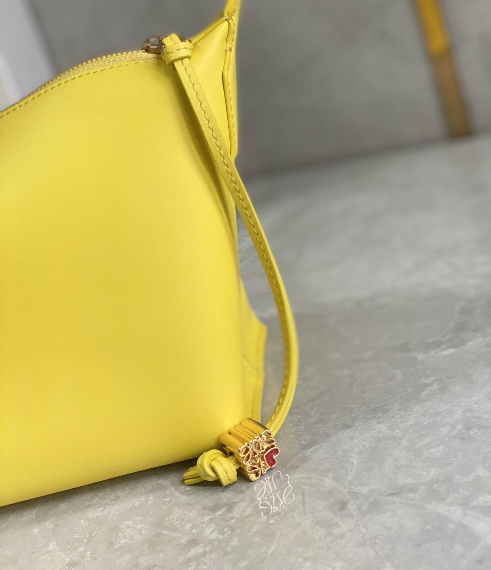 LOEWE cubi full leather lunch box bag