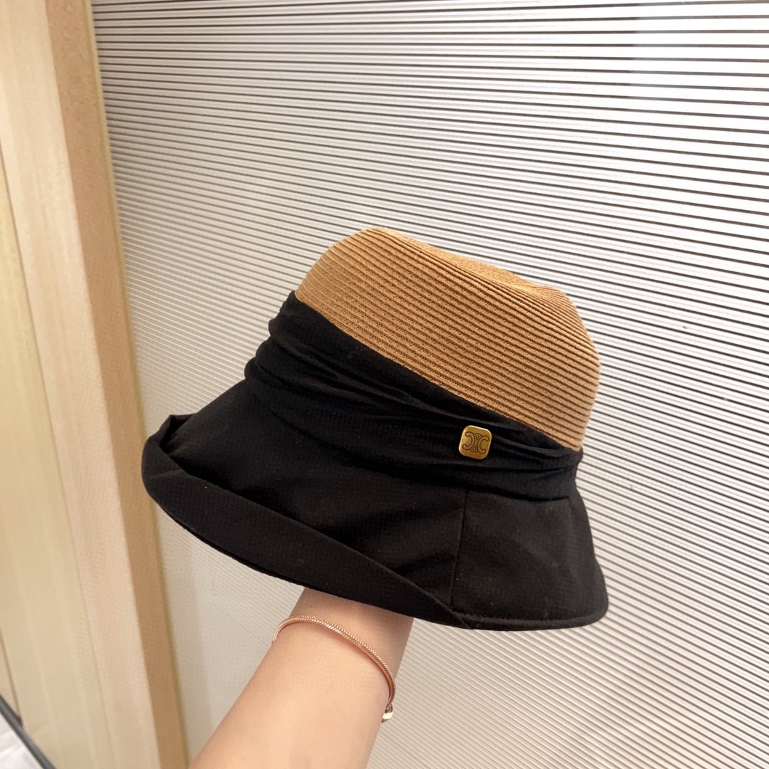 Celine bucket hat straw hat