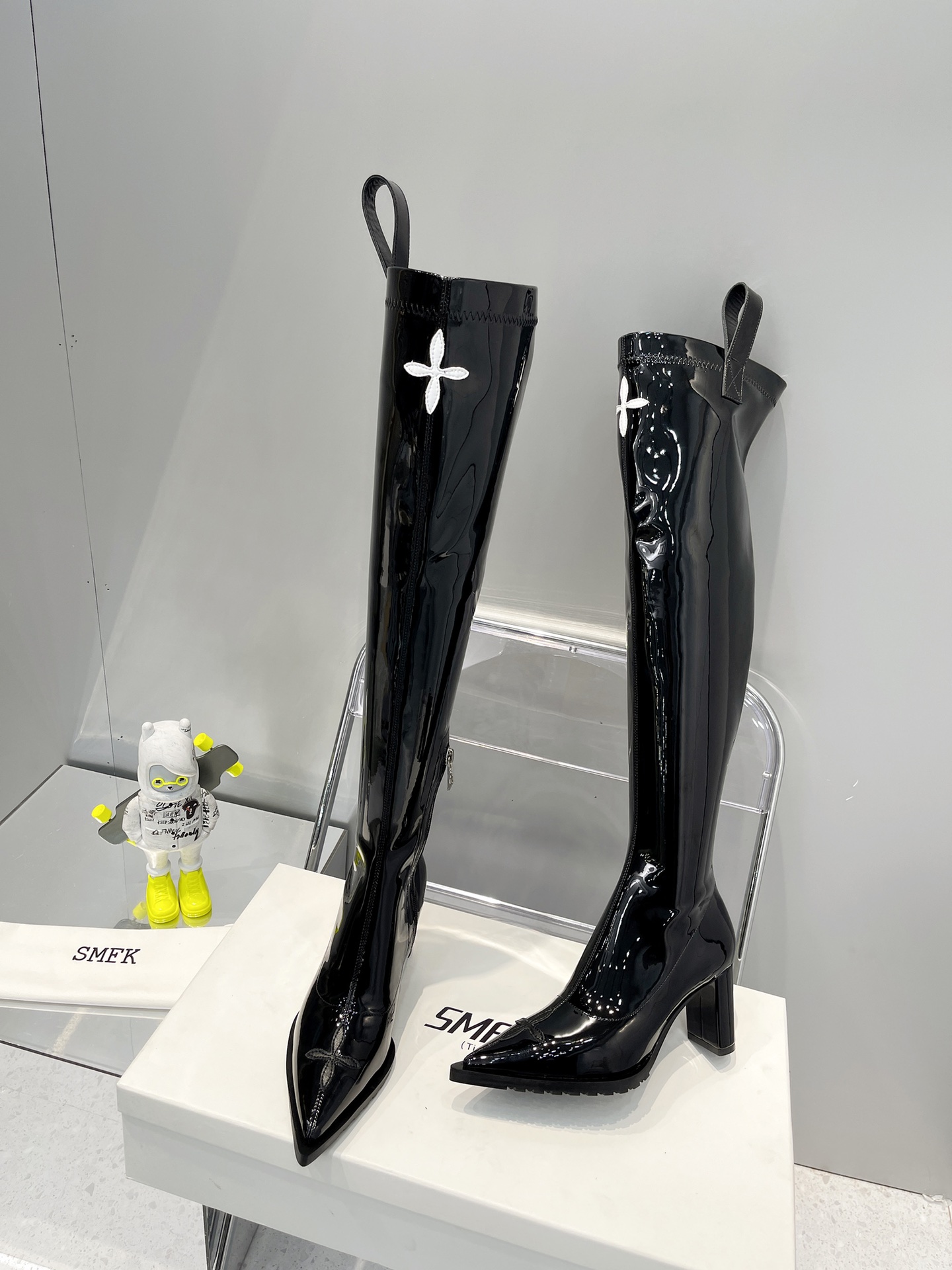 𝐒𝐌𝐅𝐊｜𝟐𝟎𝟐𝟐/𝐒𝐒 𝐧𝐞𝐰 The versatile minimalist style knee-high boots customized double-layer stretch suede upper