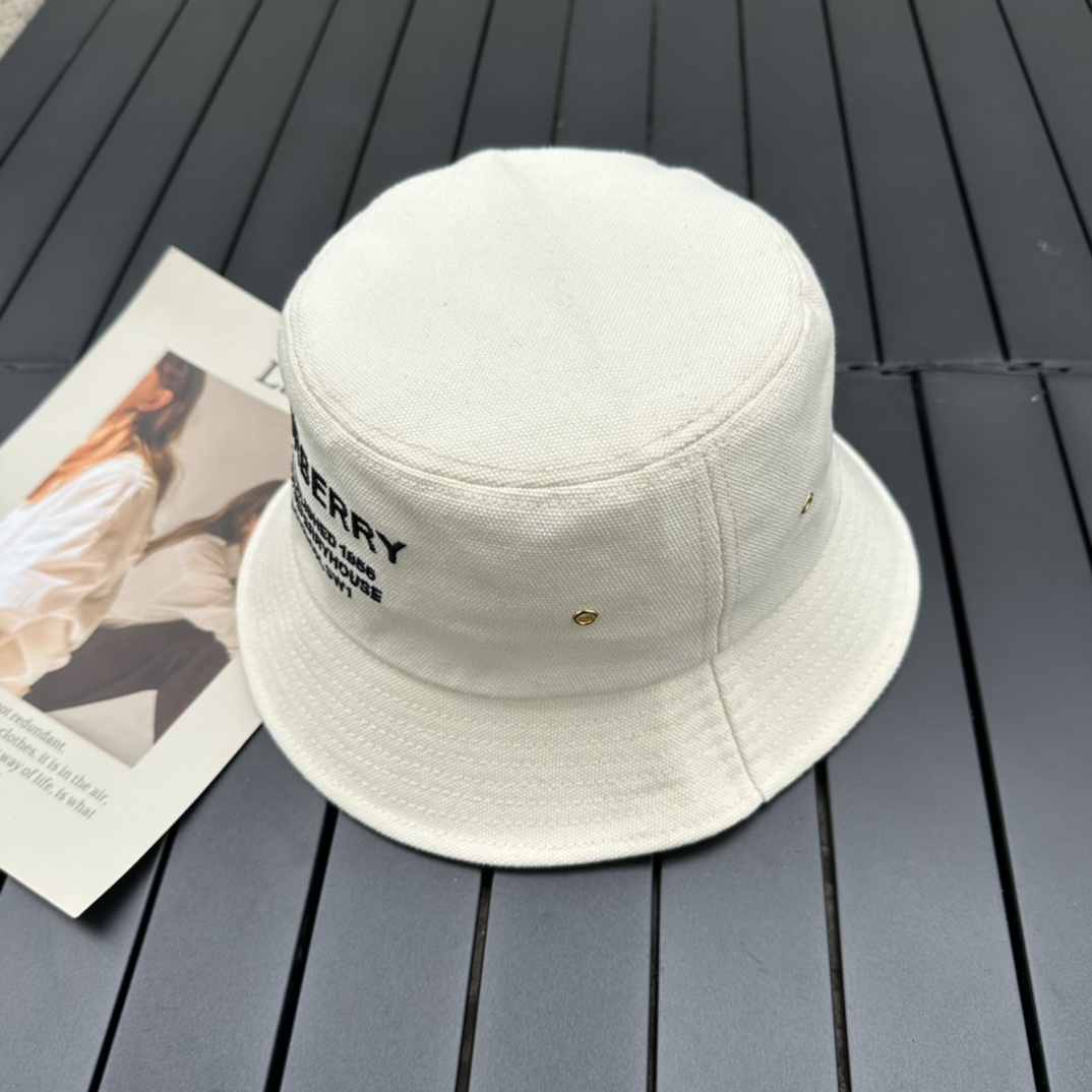 Burberry 2023 counter new embroidery fisherman hat