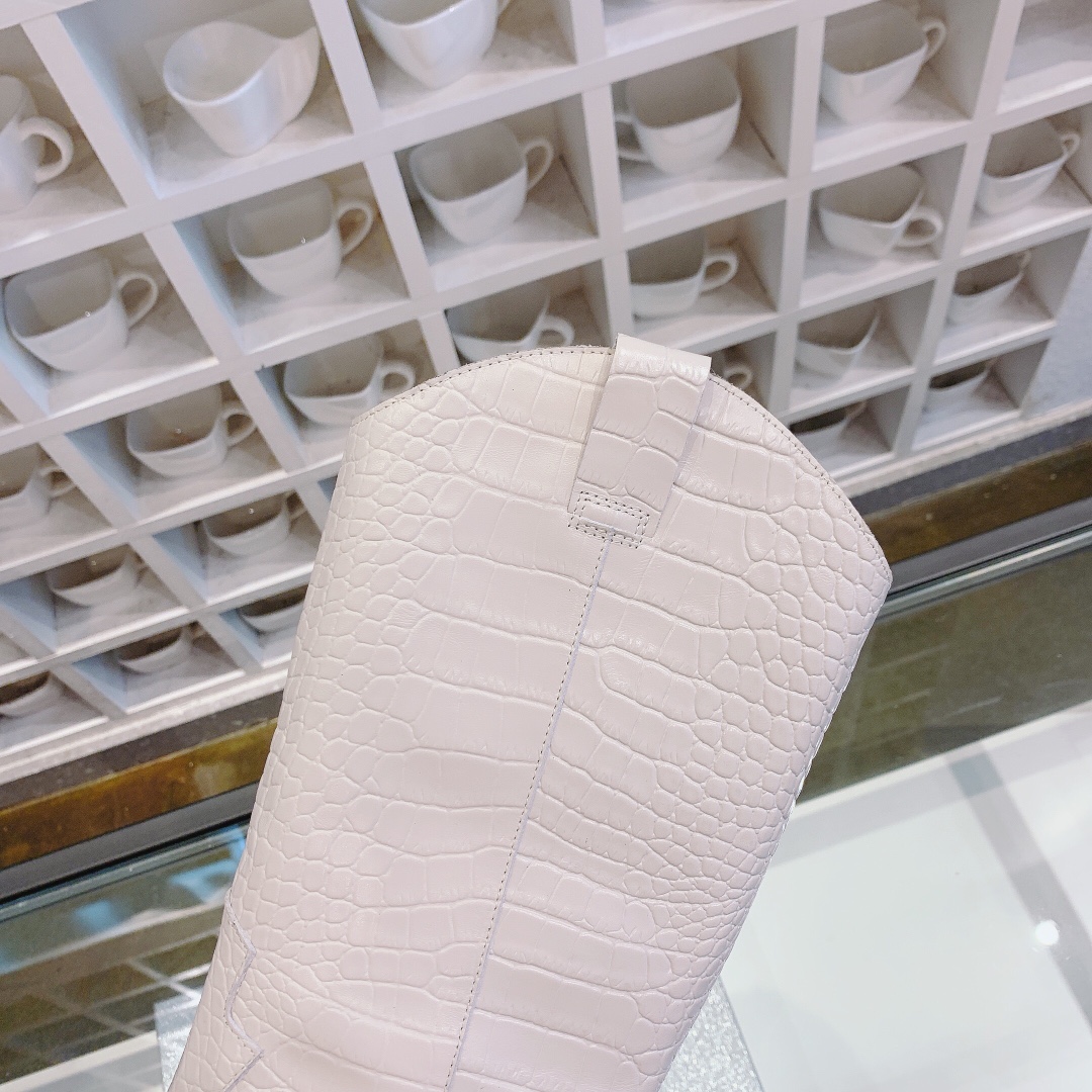 𝙎𝙏𝙊𝙍𝙄𝙀𝙎 STORIES | ²⁰²⁰⁰ Crocodile Western Cowboy Boots Chunky Heel Long Boots Autumn/Winter New Explosive on New