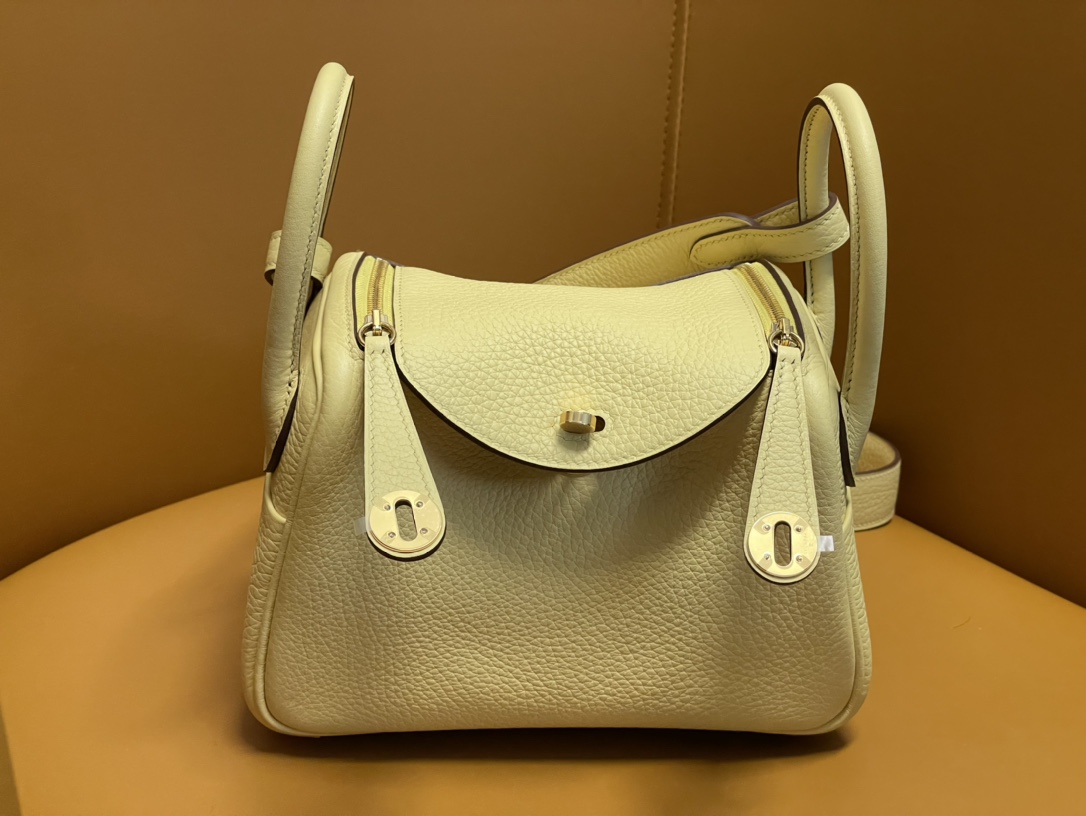 Mini lindy chick yellow tc leather gold buckle