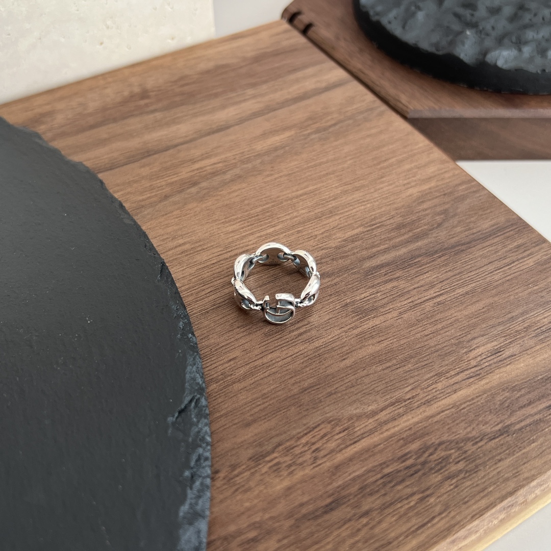 𝐆𝐮𝐜𝐜𝐢 925 sterling silver double G pig nose ring Size: 12# 14# 16# 18# 20# 22#