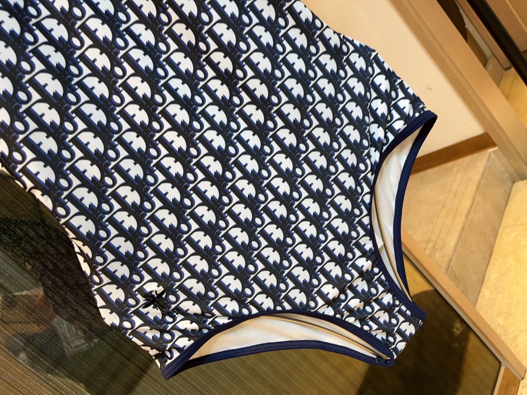 Dior long-sleeved one-piece swimsuit with sun protection