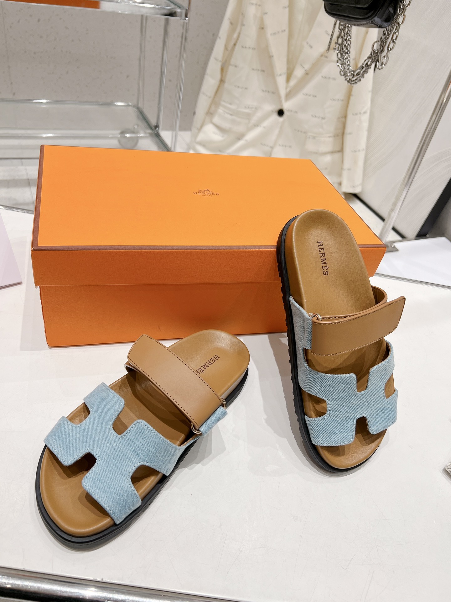 Hermes spring and summer sandals series couple models classic models