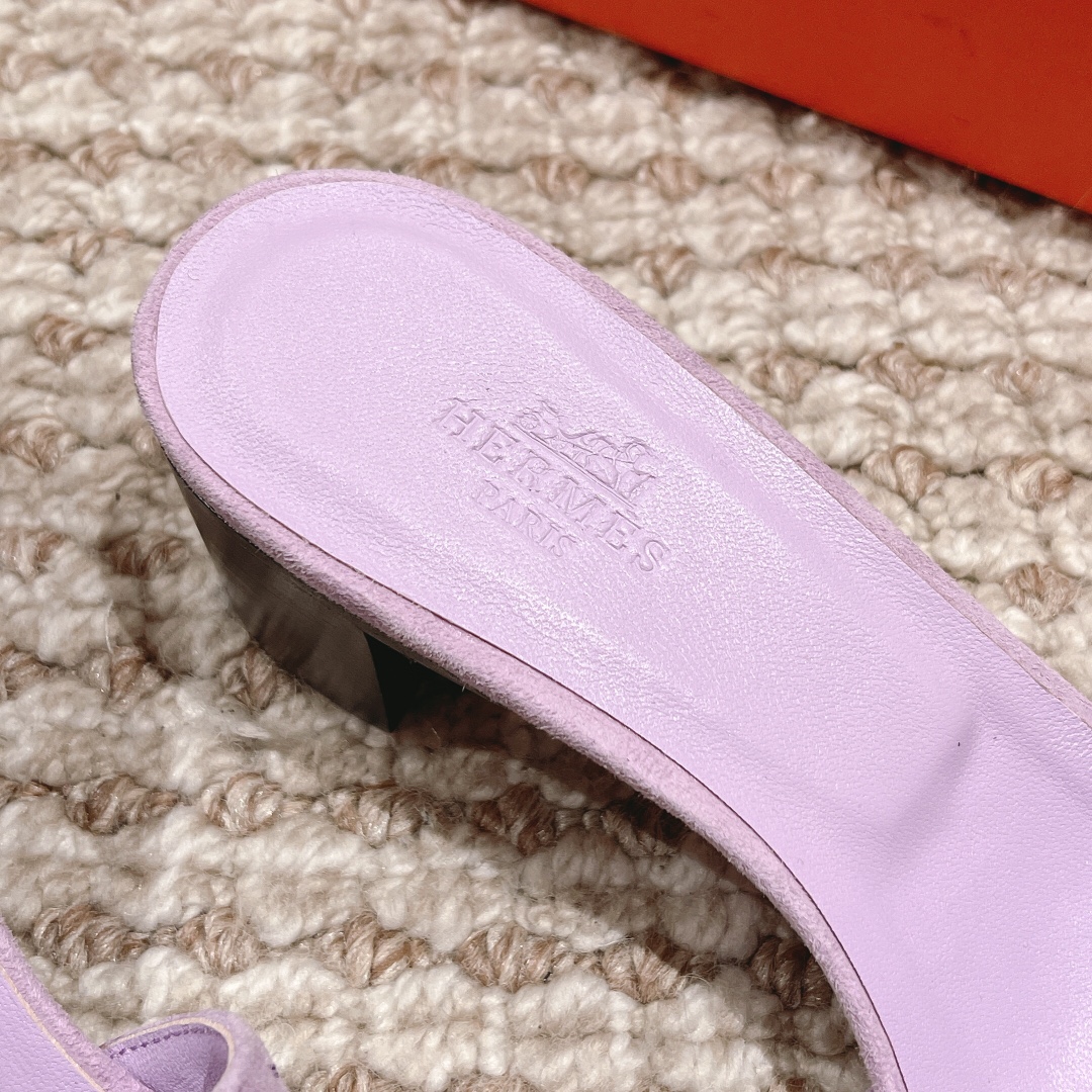 Hermes Oasis diamond face slippers series