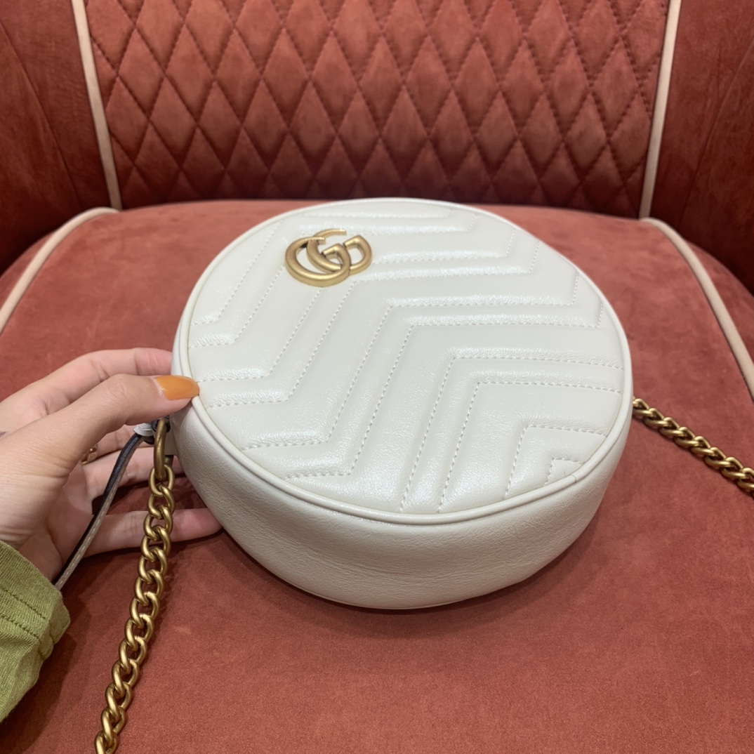 GUCCI marmont round cake full skin black #550154