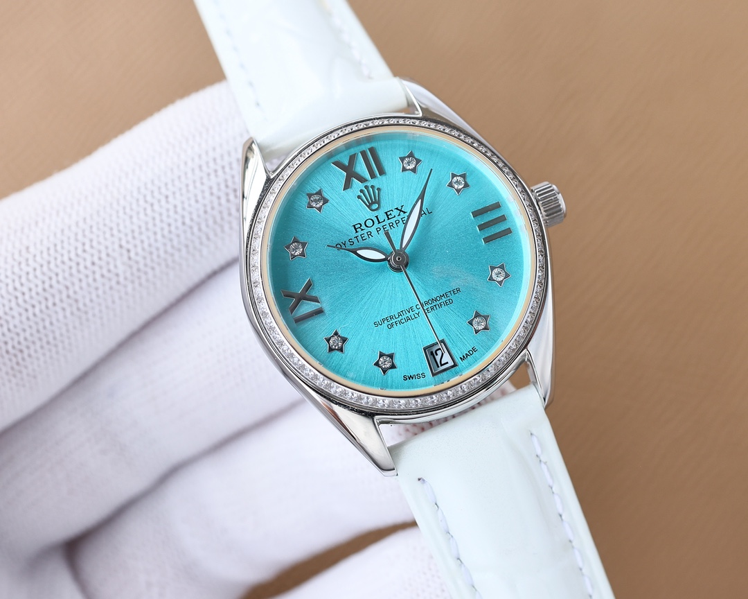Rolex V8 version fashion women's watch simple three needle super luminous at night