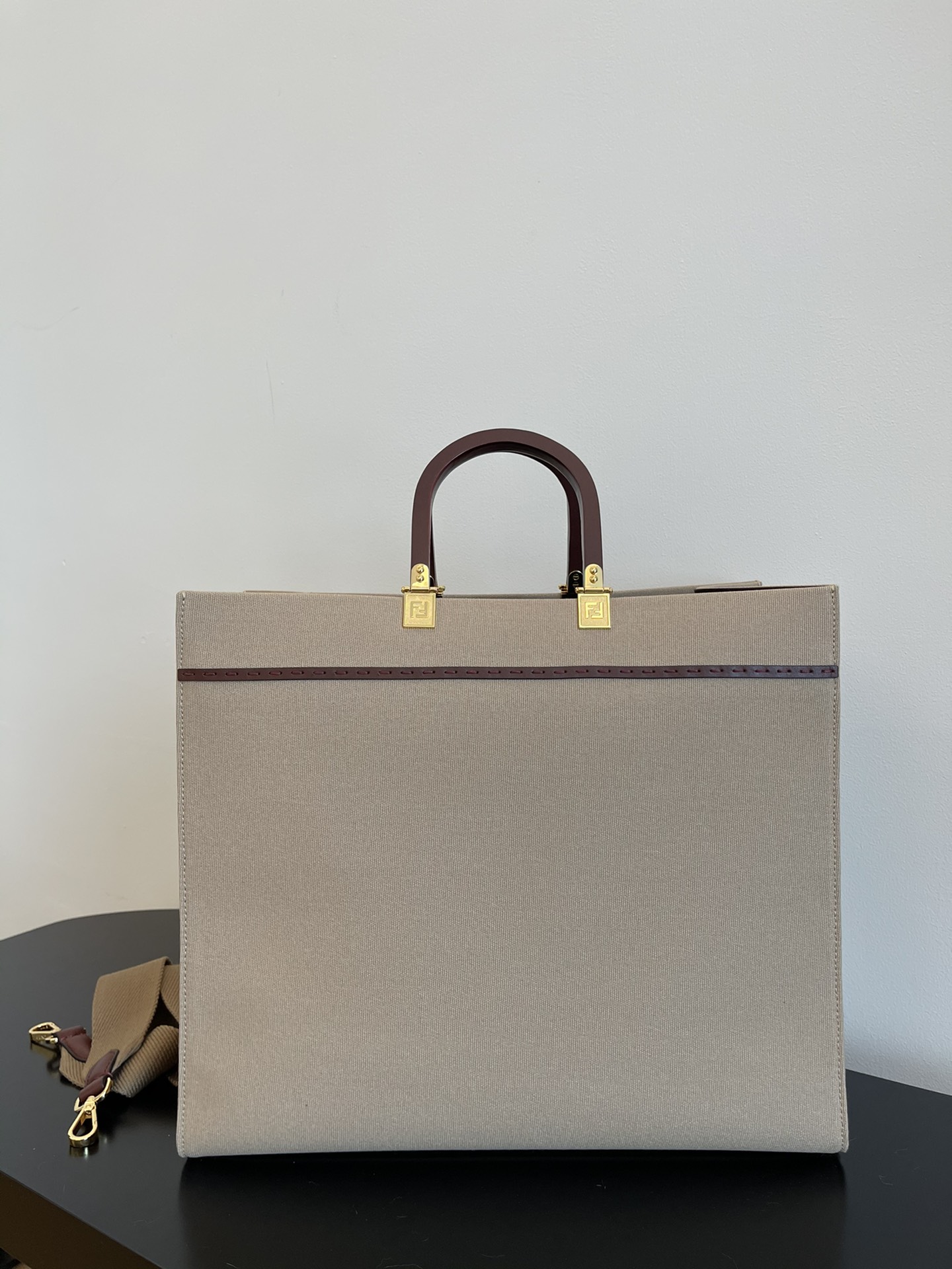 FENDI Large Khaki Tote Bag 