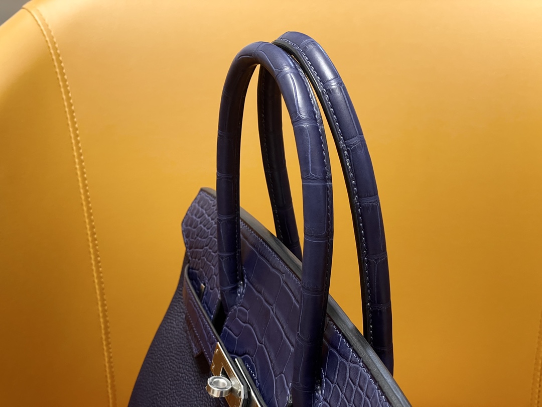 Bk30 touch Midnight Blue Togo with Indigo Mist Face America 🐊 Silver buckle