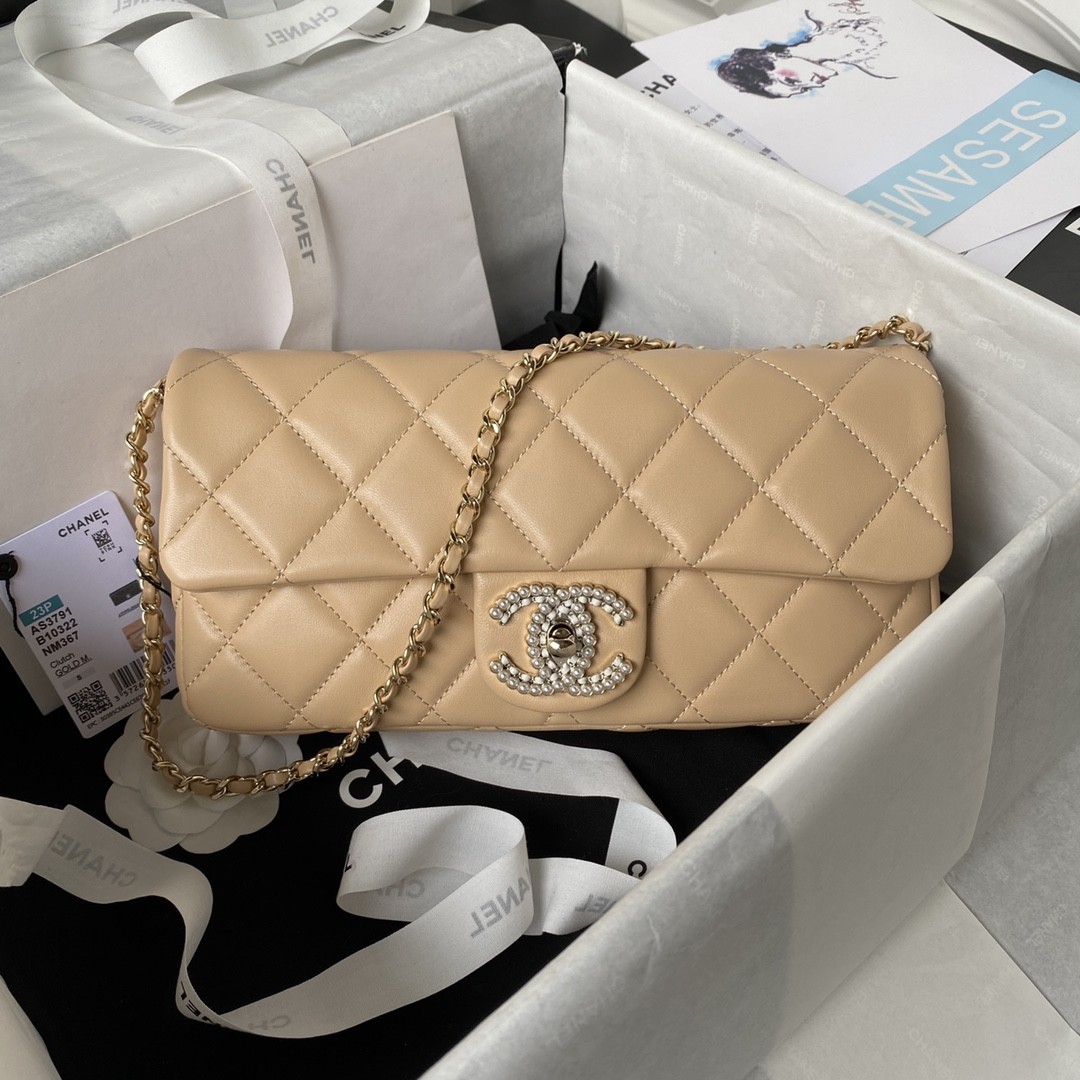 Chanel 23A Hot Selling Pearl Stick Bag AS3791, Top Quality Size: 11.5 * 26 * 4cm
