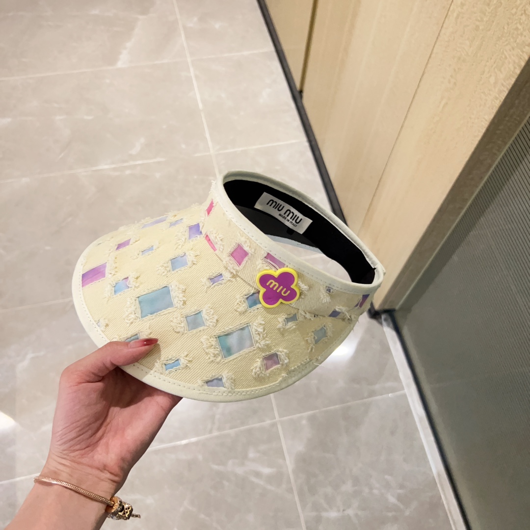 MIUMIU visor empty top hat