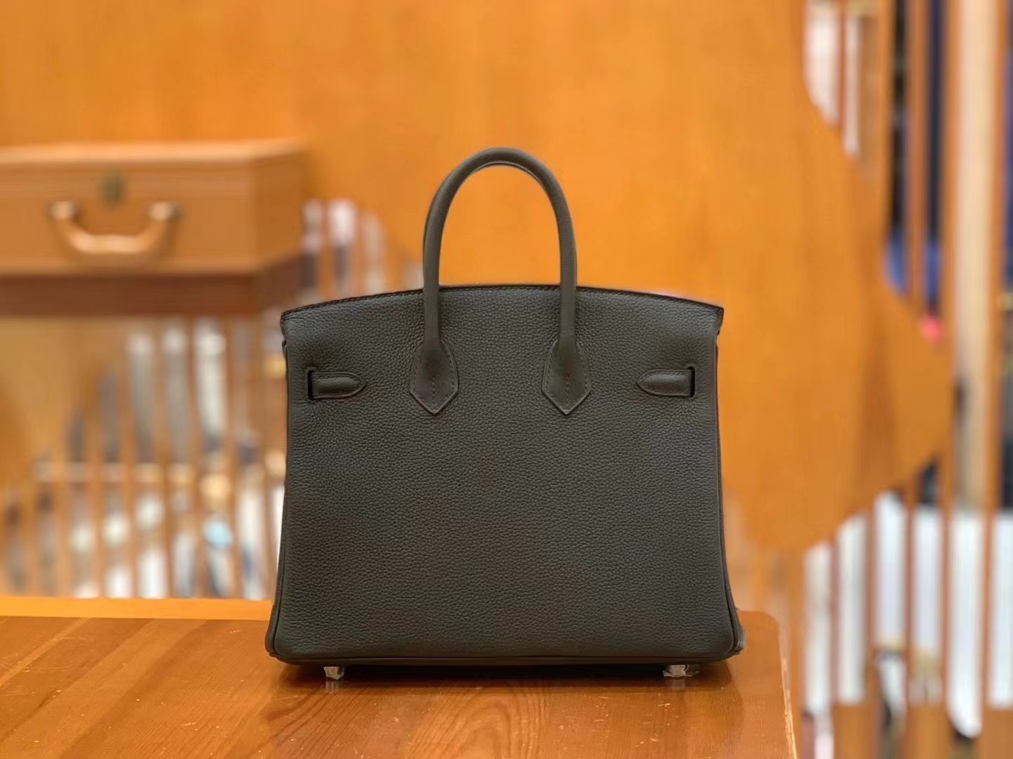 Birkin Black Silver Buckle togo French original beeswax thread