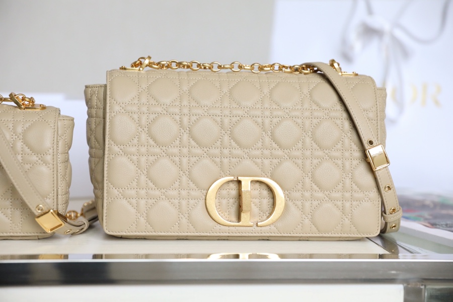 [DlOR CARO] Apricot soft cow leather rattan check DR-091