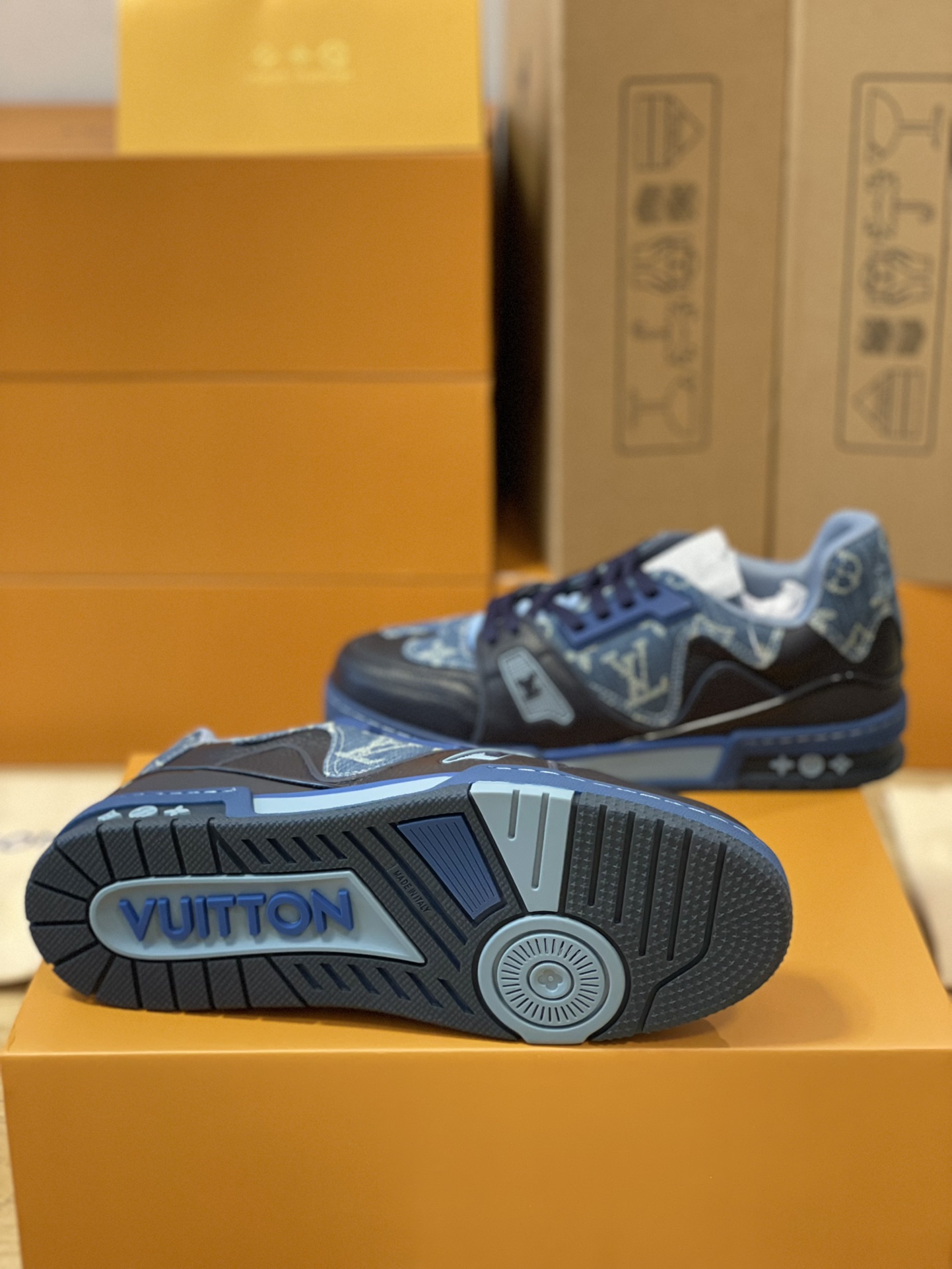 Louis Vuitton couple models DIY buckle sneakers sneakers