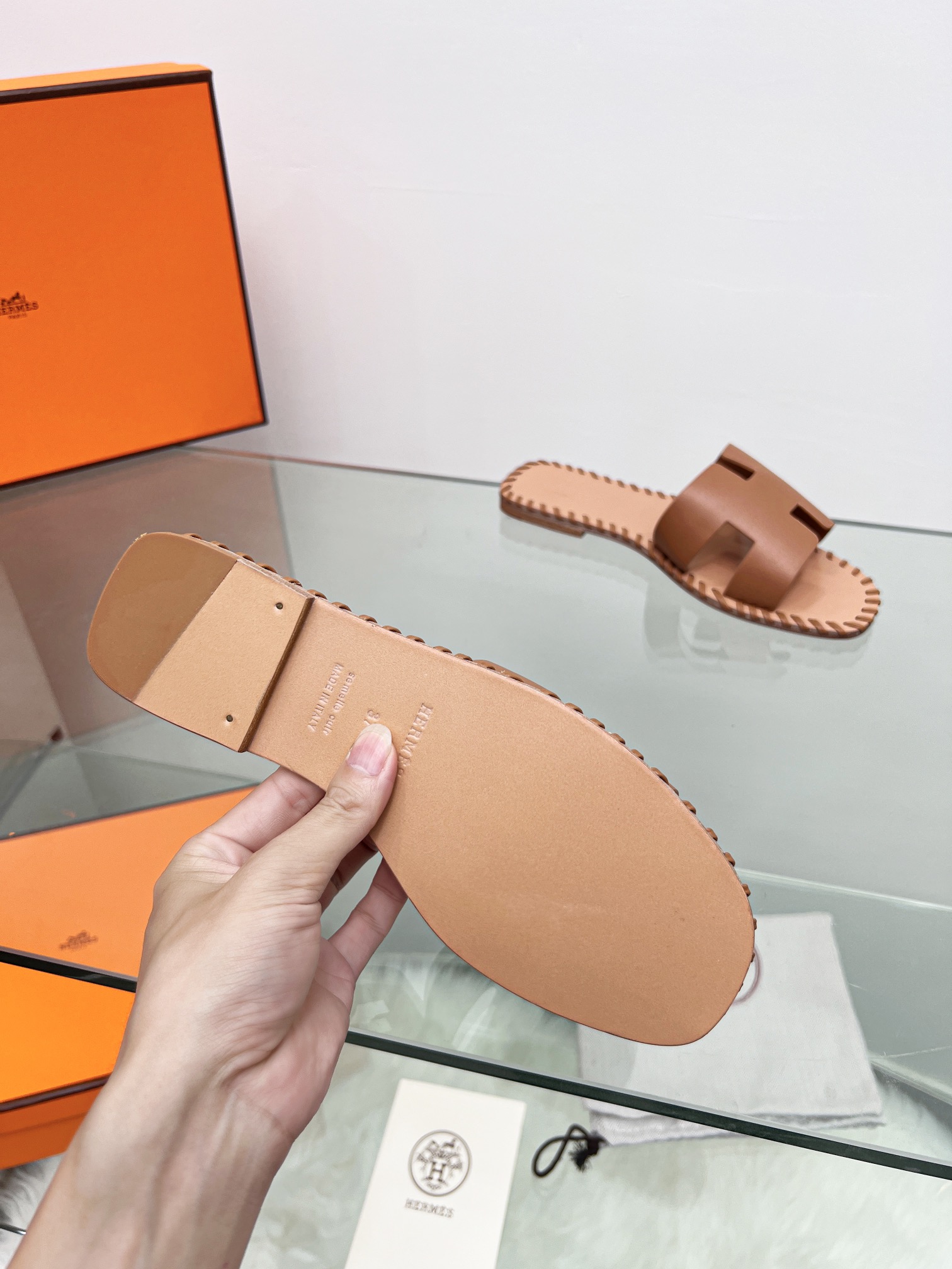 Hermes early spring new slippers