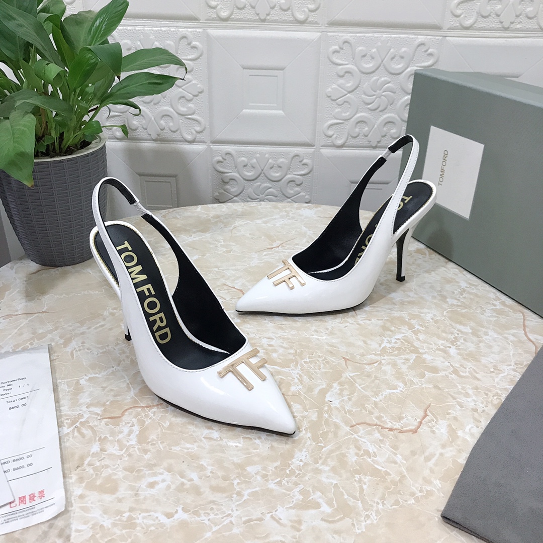 𝐓𝐎𝐌𝐅𝐎𝐑𝐃｜𝟐𝟎𝟐𝟑𝐒𝐒/𝐧𝐞𝐰 TOM high heeled bag toe sandals Original black leather outsole