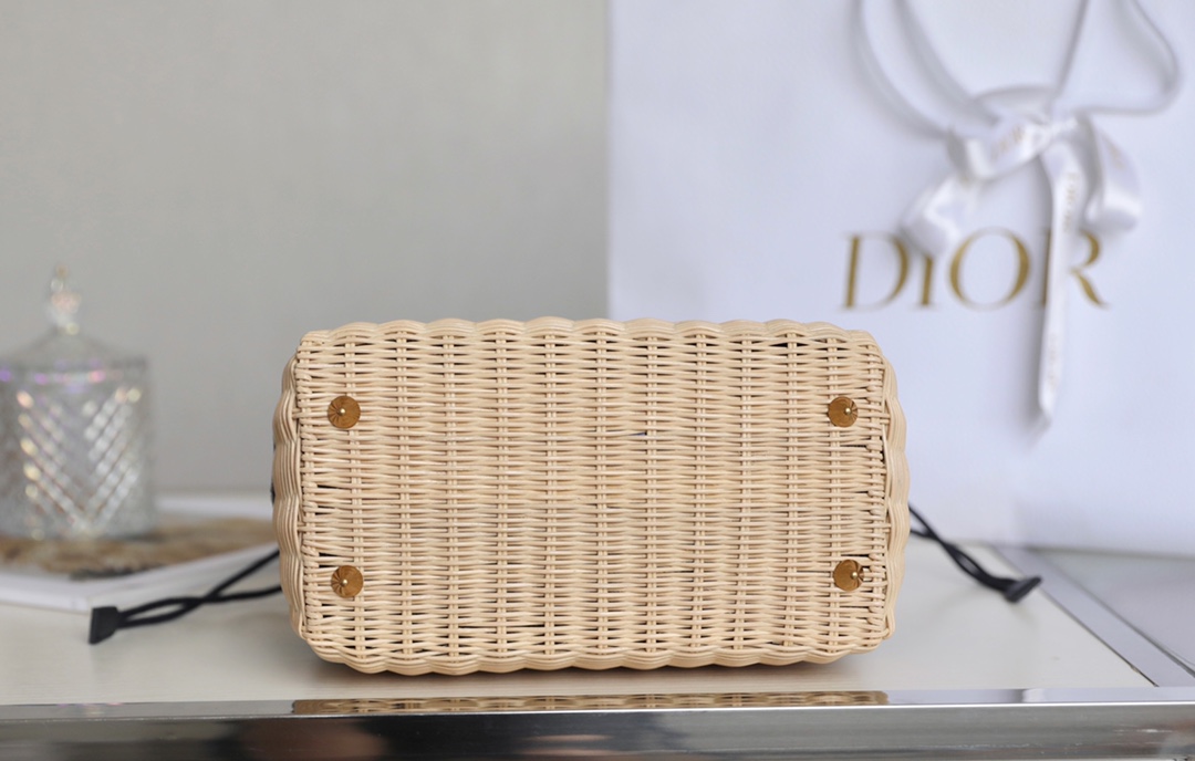 Dior Wicker Basket Bag