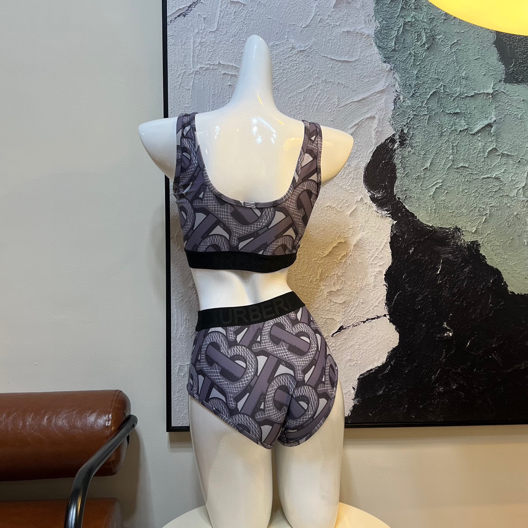 Burberry printed high stretch fitness yoga wear tracksuit