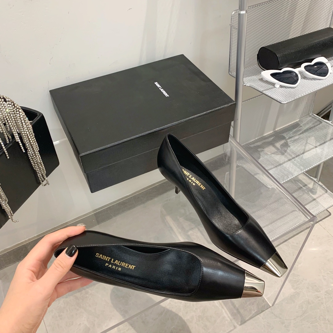 𝙎𝙖𝙞𝙣𝙩 𝙇𝙖𝙪𝙧𝙚𝙣𝙩 | 𝟐𝟎𝟐𝟐/𝐒𝐒 𝐧𝐞𝐰 YSL｜Saint Laurent Metal Toe Series Italian Leather Outsole