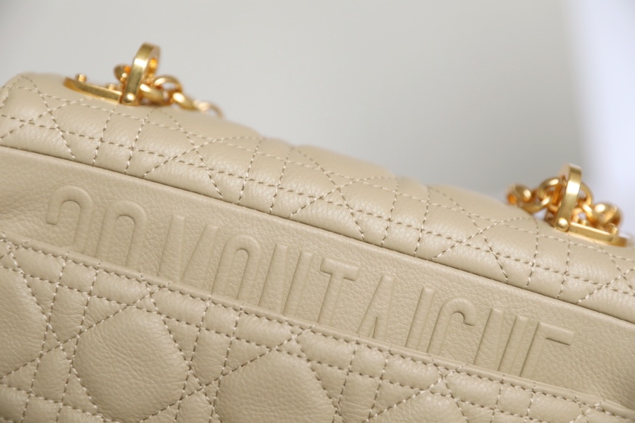 [DlOR CARO] Apricot soft cow leather rattan check DR-091