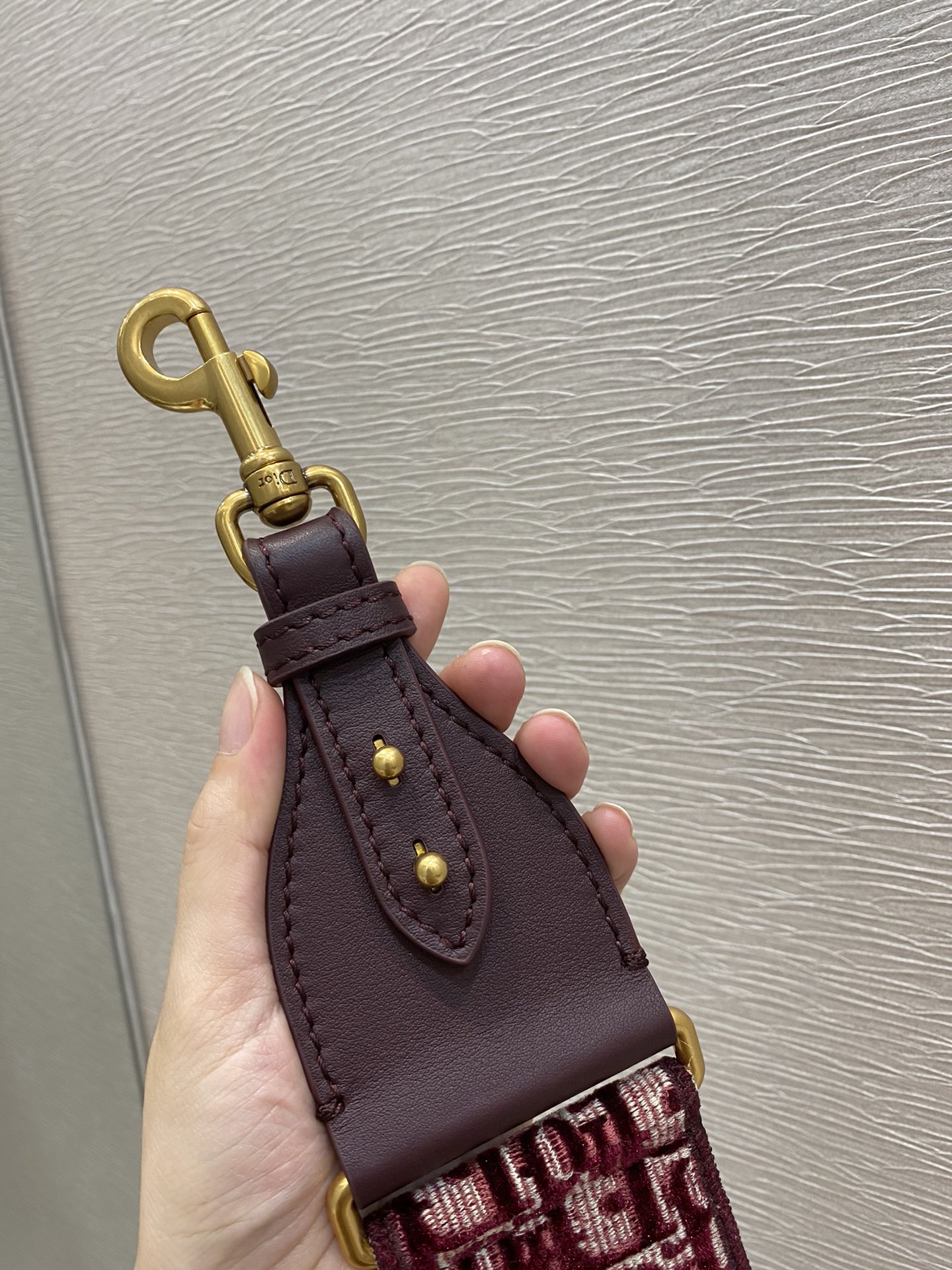 Dior Velvet Collection letter wide shoulder strap