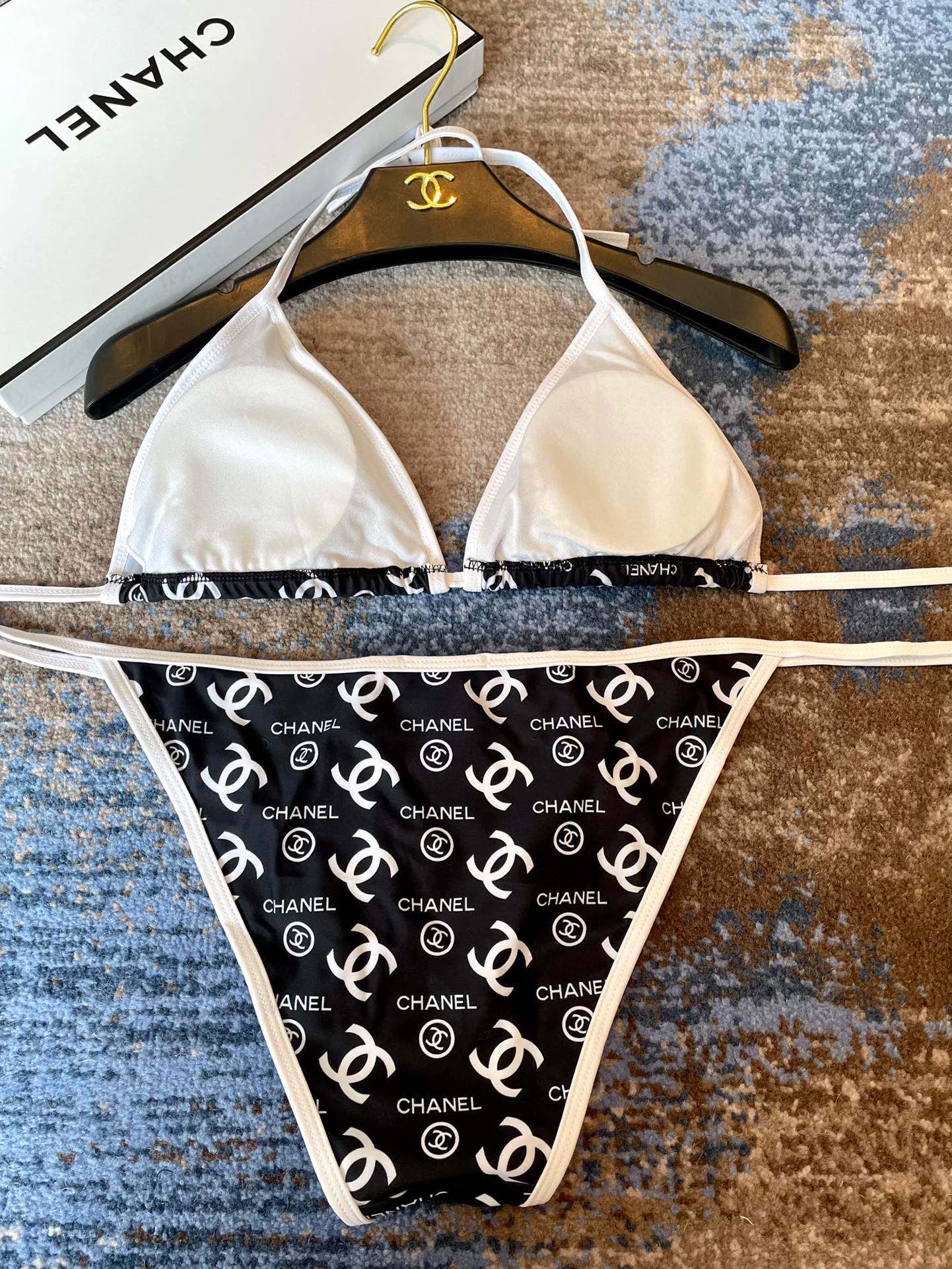 Chanel New Printed Bikini Swimsuit