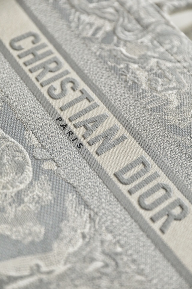 DIOR TOTE Grey embroidery