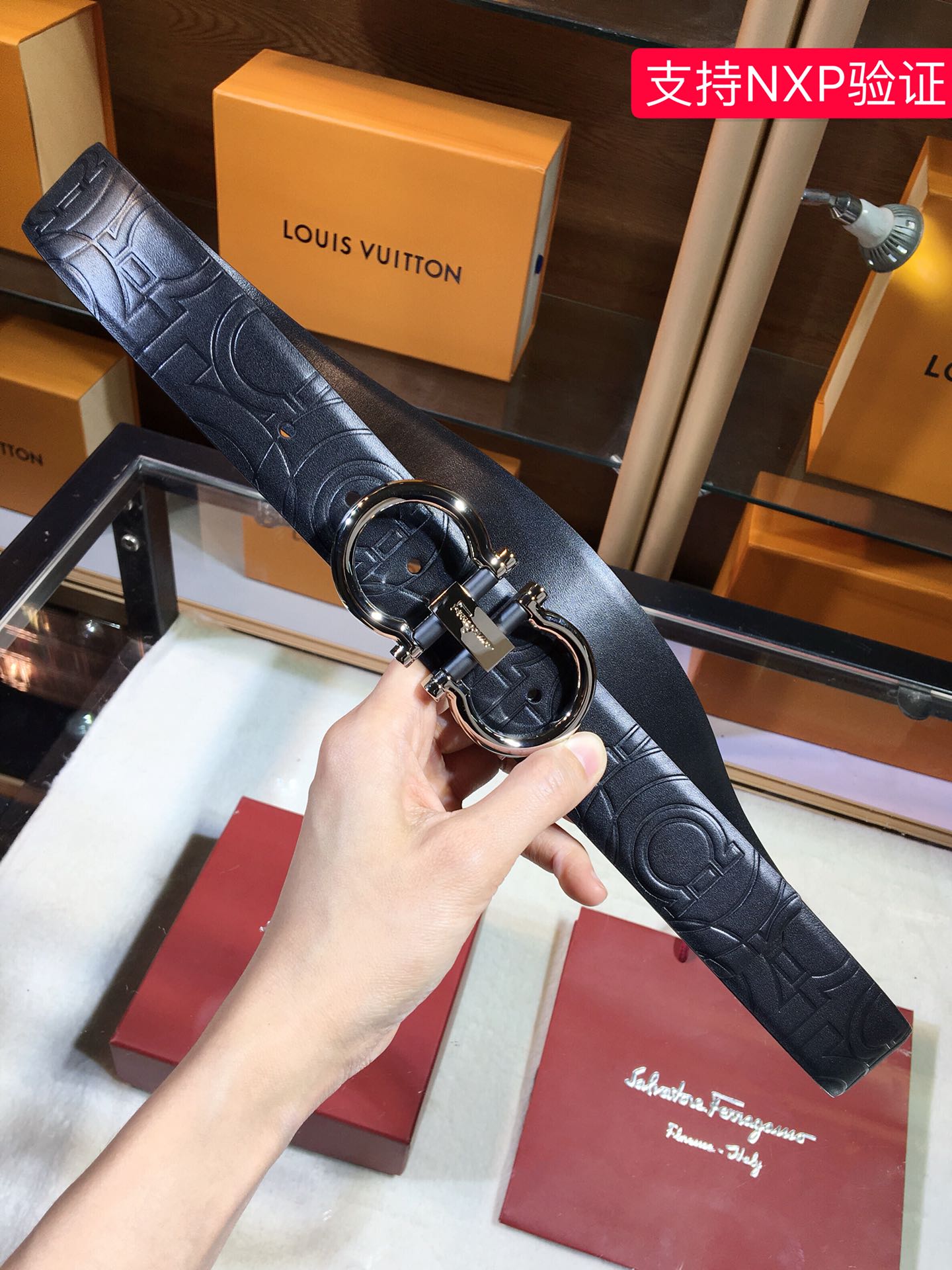 FERRAGAMO Italian original leather