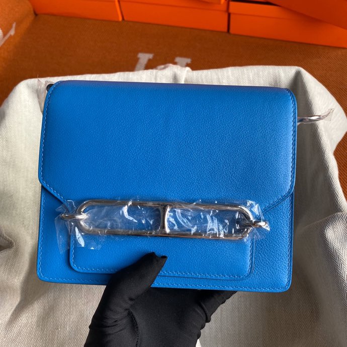 Roulis 19cm gold and silver buckle spot Evercolor leather