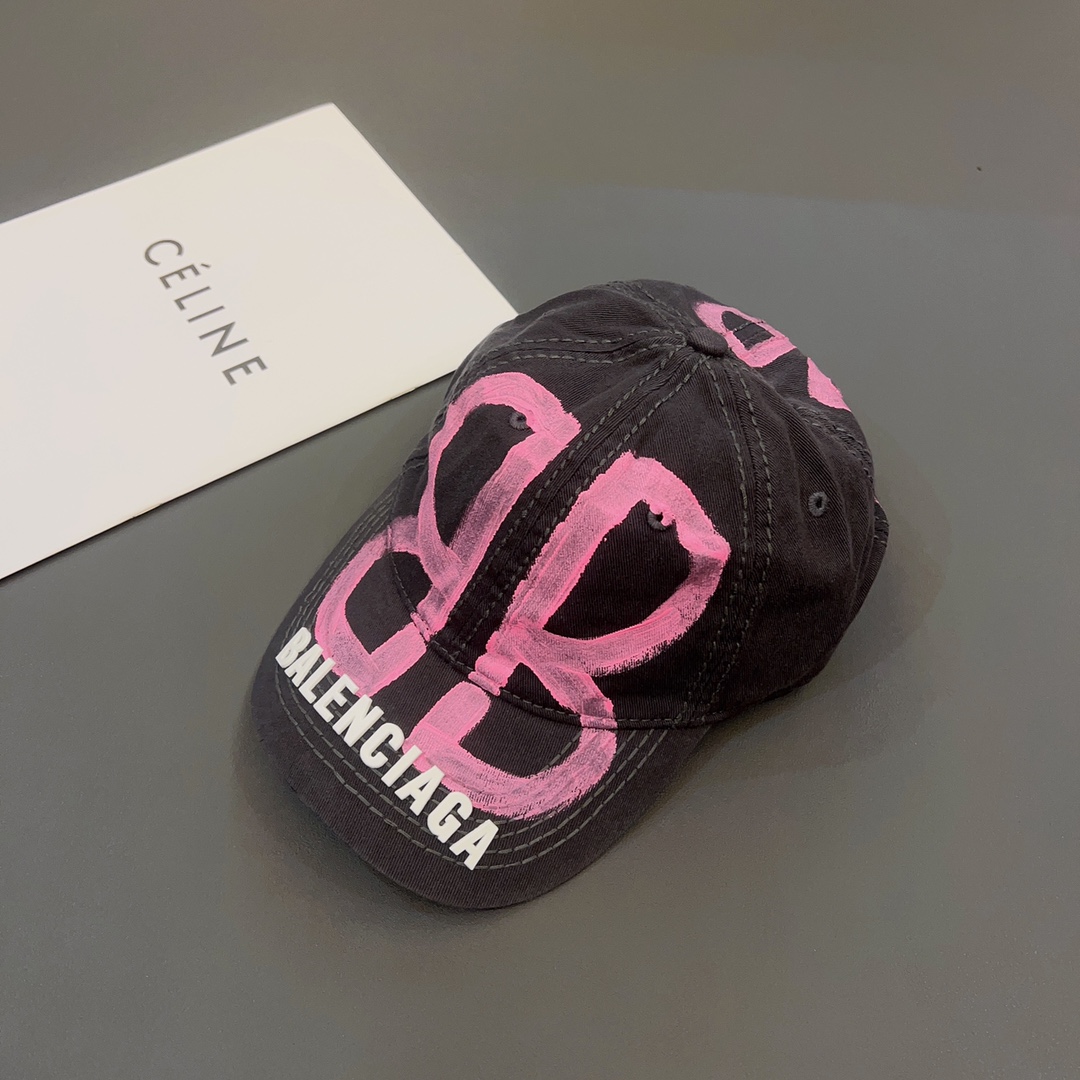 BALENCIAGA-bb printing baseball cap