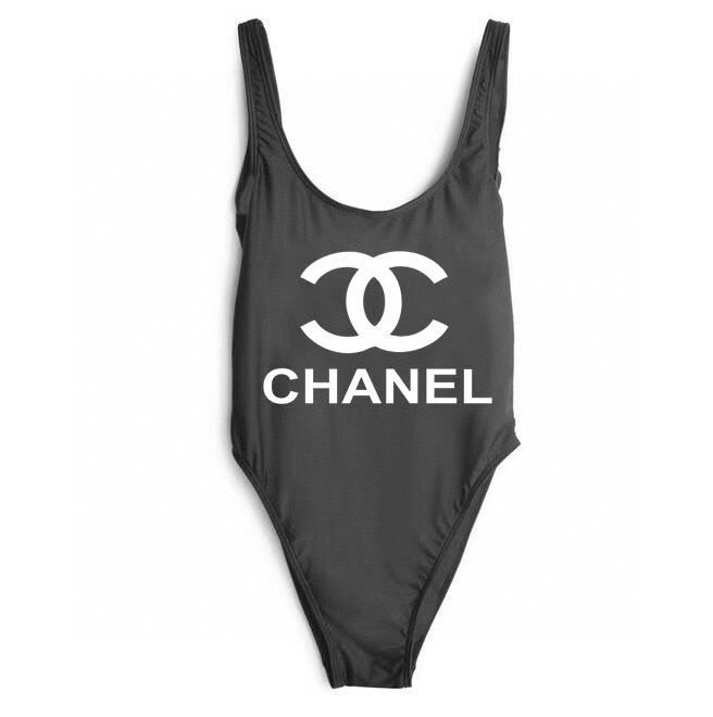 Chanel new black one-piece swimsuit