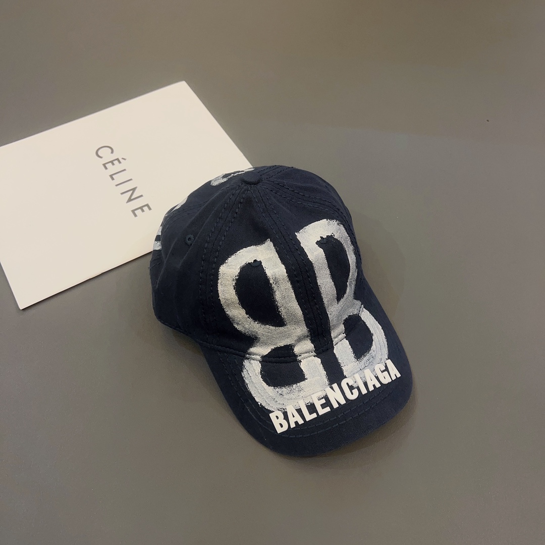 BALENCIAGA-bb printing baseball cap