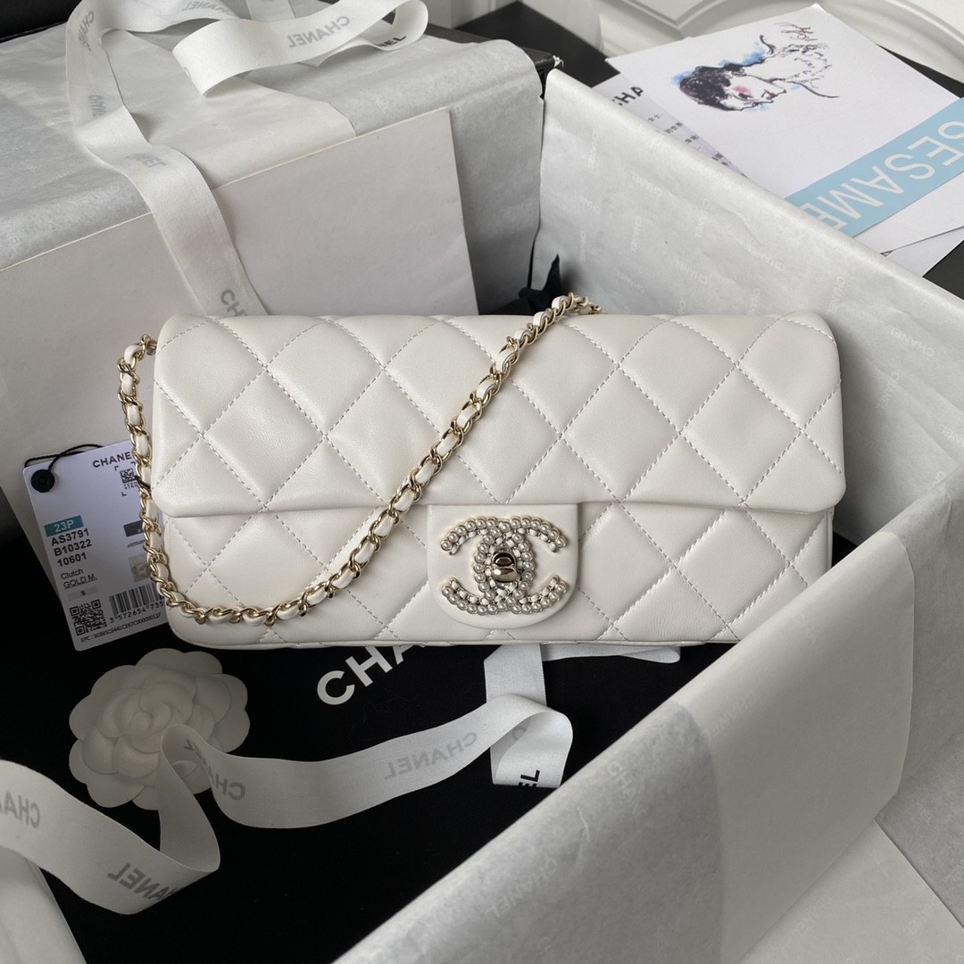 Chanel 23A Hot Selling Pearl Stick Bag AS3791, Top Quality Size: 11.5 * 26 * 4cm
