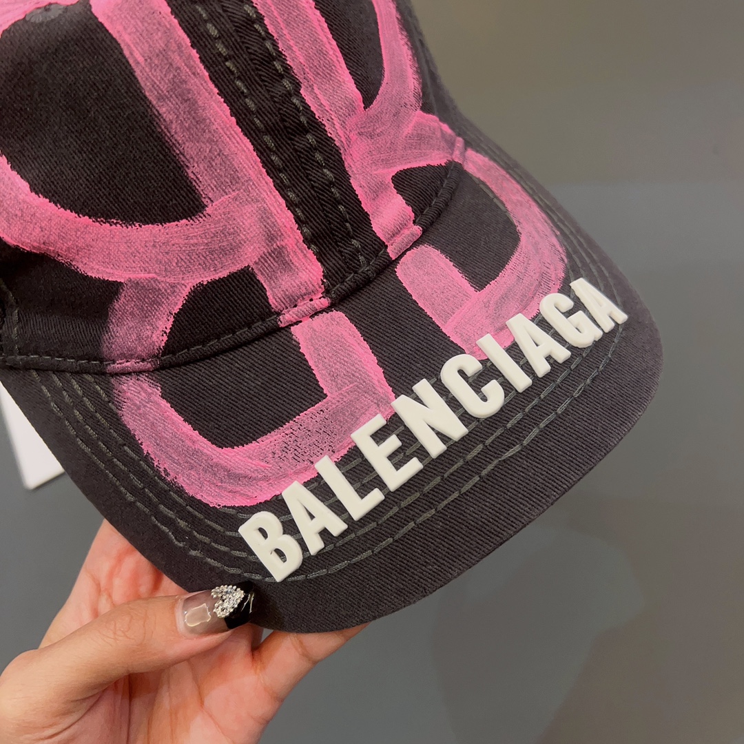 BALENCIAGA-bb printing baseball cap