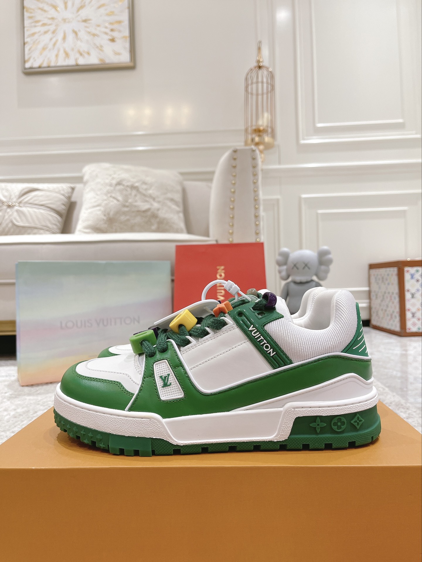 Louis Vuitton couple models DIY buckle sneakers sneakers