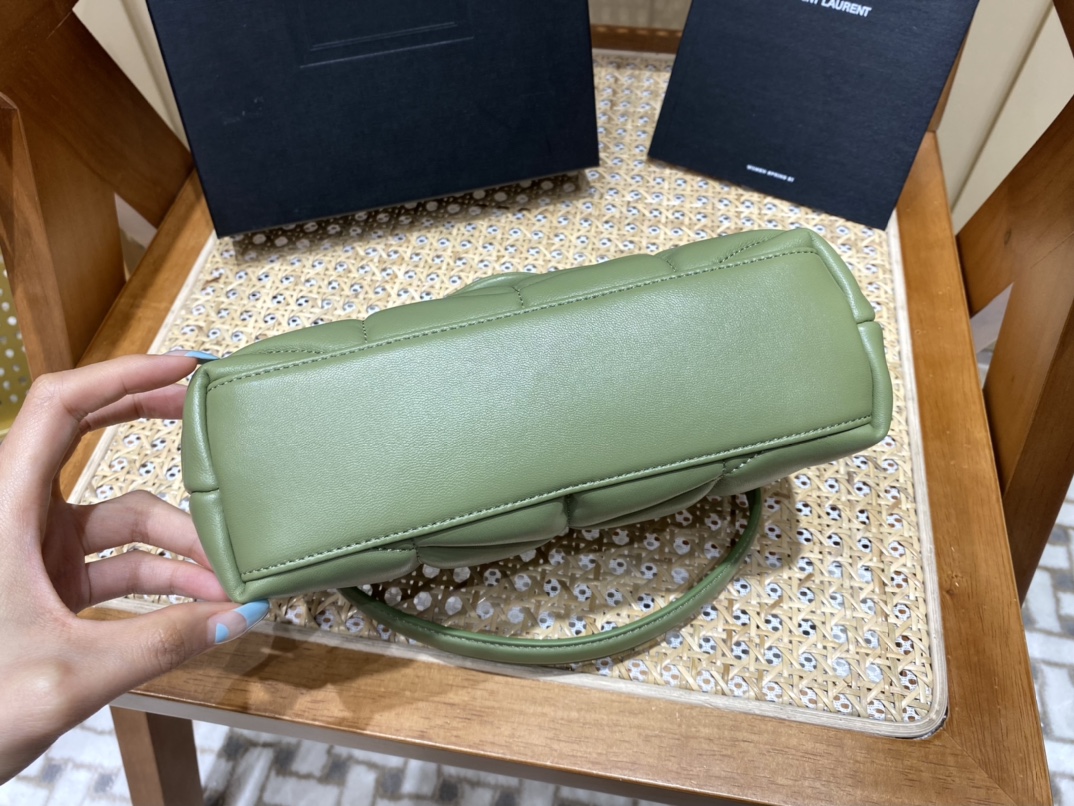 SAINT LAURENT #𝙇𝙤𝙪𝙇𝙤𝙪 𝙥𝙪𝙛𝙛𝙚𝙧LOULOU PUFFER Mini Quilted Lambskin Bag #620333Original Leather