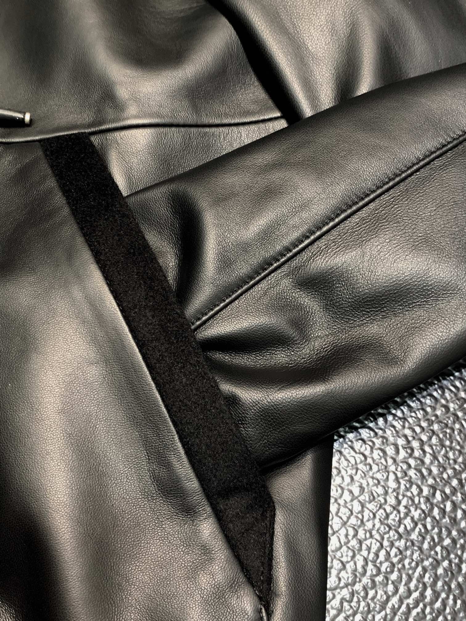 Zegna hooded leather jacket