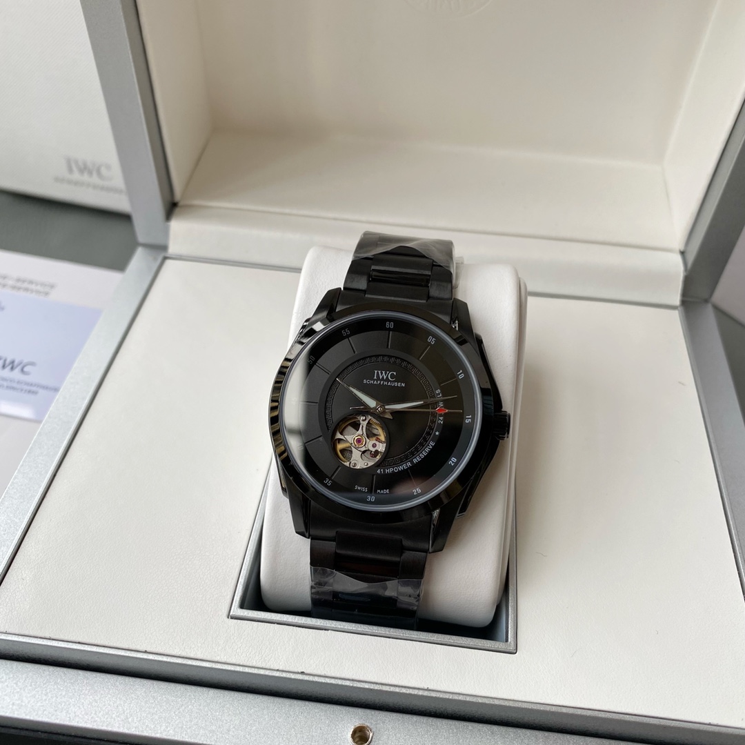 IWC- Simple three-hand skeleton men's boutique watch Automatic Japan Citizen 82S0 skeleton movement